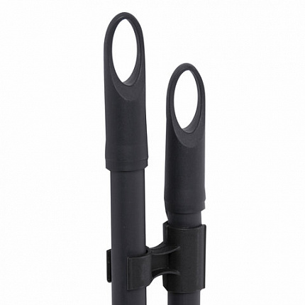 Совок для мусора КОМПЛЕКТ щетка + 2 рукоятки по 80 см с резьбой, пластиковые, "ЛЕНИВКА XL", синий, LAIMA, 608212