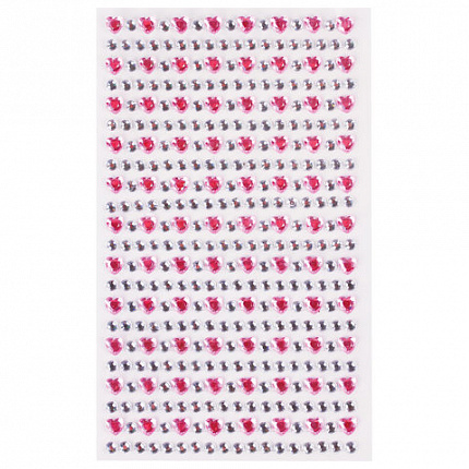 Стразы самоклеящиеся "Нежные кристаллы", ассорти, 4-6 мм, 363 штуки, на подложке, ОСТРОВ СОКРОВИЩ, 661571