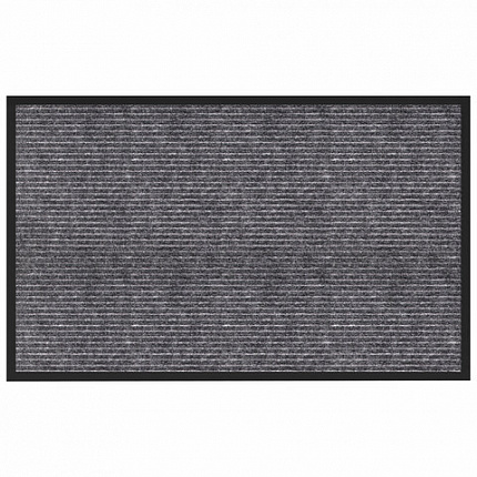 Коврик придверный 50х80 см, СЕРЫЙ, влаго-грязезащитный, 450 г/м2, ребристый, PRIMILA (ПРИМИЛА) EXTRA, 701023