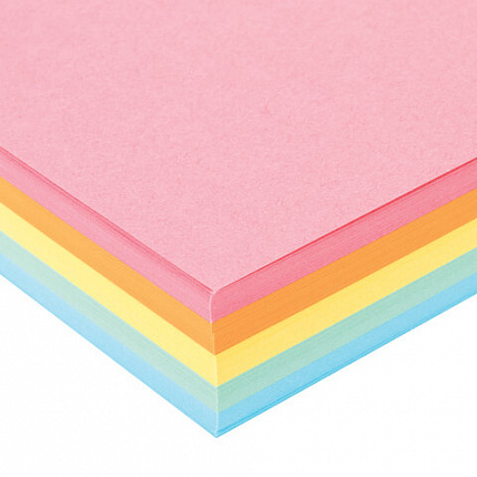 Бумага цветная BRAUBERG, А4, 80 г/м2, 250 л., (5 цветов х 50 л.), медиум, для офисной техники, 112465