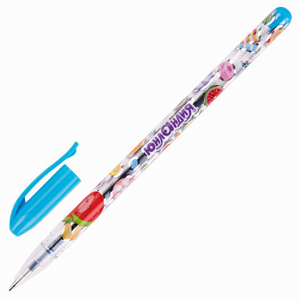 Ручки гелевые ЮНЛАНДИЯ, НАБОР 12 ЦВЕТОВ, корпус с печатью, узел 0,5 мм, линия письма 0,35 мм, 142800