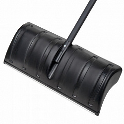 Лопата снеговая 60х28 см "СКРЕПЕРОК" ребра жесткости, алюминиевая планка, черенок с V-образной ручкой, ГРАНДМАСТЕР, 700333