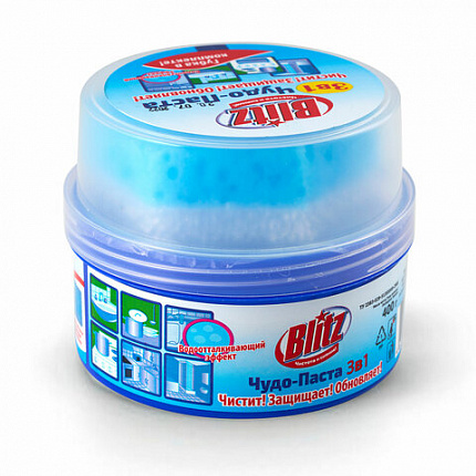 Паста чистящая универсальная с губкой 400 г, BLITZ, 2100003