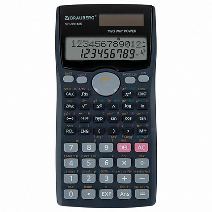 Калькулятор инженерный BRAUBERG SC-991MS (157x82 мм), 401 функция, 10+2 разрядов, двойное питание, 271724