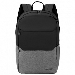 Рюкзак HEIKKI SECTIONS (ХЕЙКИ) универсальный, передние карманы, серый/черный,46,5х30х17 см, 273908