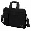 Сумка портфель HEIKKI NOVATION (ХЕЙКИ) с отделением для ноутбука 13-14", багажная лента, черная, 28х38х3 см, 272594