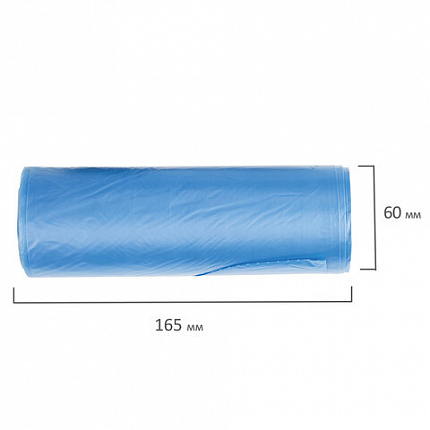 Мешки для мусора с ушками LAIMA "ULTRA" 60 л синие, рулон 20 шт. прочные, ПНД 14 мкм, 60х76 см, 607690