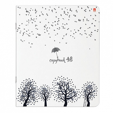 Тетрадь А5 48 л. АЛЬТ скоба, клетка, глянцевая ламинация, "КОНТРАСТЫ" (5 видов), 7-48-575