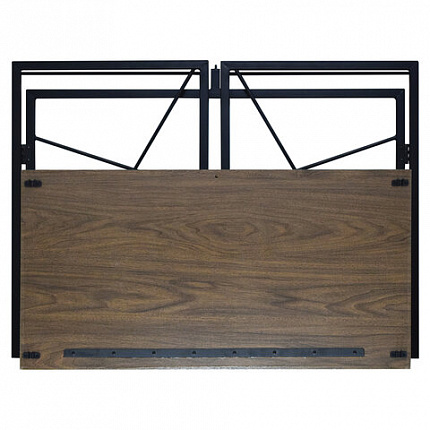Стол на металлокаркасе BRABIX "LOFT CD-002", 1000х500х750 мм, складной, цвет морёный дуб, 641212