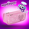 Пенал мягкий ЮНЛАНДИЯ, 2 отделения, полиэстер, "Heart", розовый, 21х6х9 см, 270258