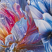 Тетрадь А5, 48 л., HATBER, скоба, клетка, soft-touch ламинация, 3D-лак, "Хрупкие лепестки" (микс), 096197, 48Т5лолВ1