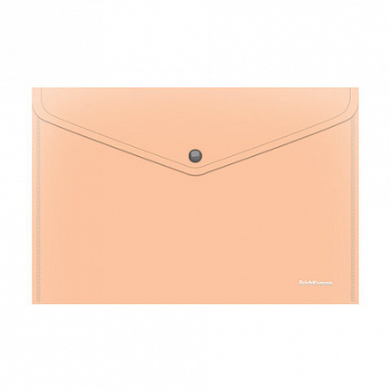 Папка-конверт с кнопкой ERICH KRAUSE Matt Pastel Bloom, А4, до 120 л, непрозр.,ассорти,0,18 мм,61141