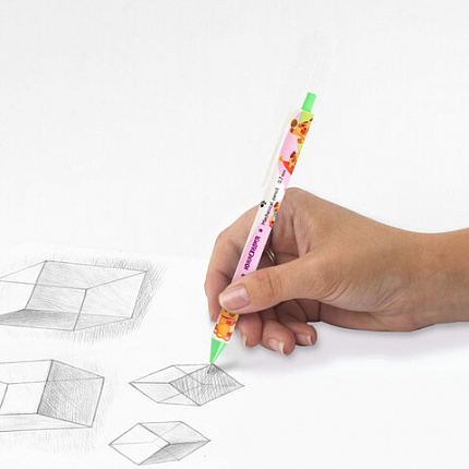 Карандаш механический 0,7 мм с принтом, ЮНЛАНДИЯ "CUTE PETS", корпус soft-touch ассорти, 182061