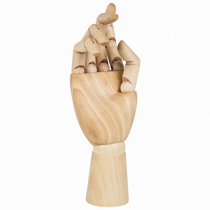 Манекен художественный BRAUBERG ART CLASSIC "РУКА", высота 25 см., женская правая, дерево, 191299