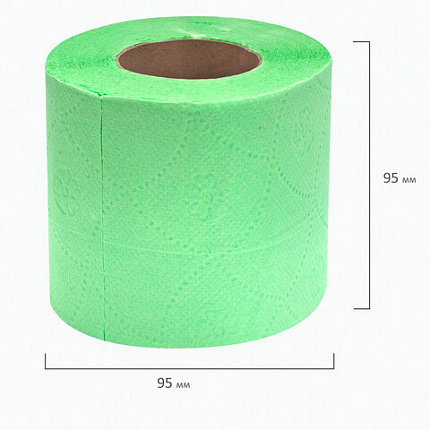 Бумага туалетная бытовая, спайка 8 шт., 2-х слойная, (8х19 м), LAIMA, аромат яблока, 128723