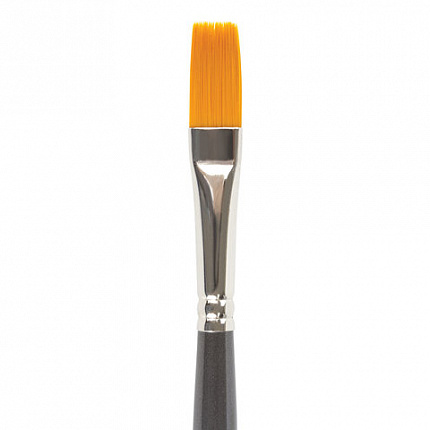 Кисть художественная проф. BRAUBERG ART CLASSIC, синтетика жесткая, плоская, № 8, длинная ручка, 200666