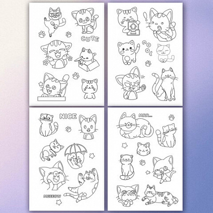 Стикербук РАСКРАСЬ И НАКЛЕЙ А5, 16 листов, 120 стикеров, на гребне, BRAUBERG, "Котики", 666048