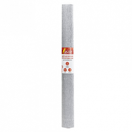 Бумага гофрированная/креповая, 110 г/м2, 50х250 см, СЕРЕБРЯНАЯ, ОСТРОВ СОКРОВИЩ, 112552