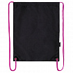 Мешок для обуви BRAUBERG плотный, карман на молнии, подкладка, 43х33 см, Neon Pink, 272428