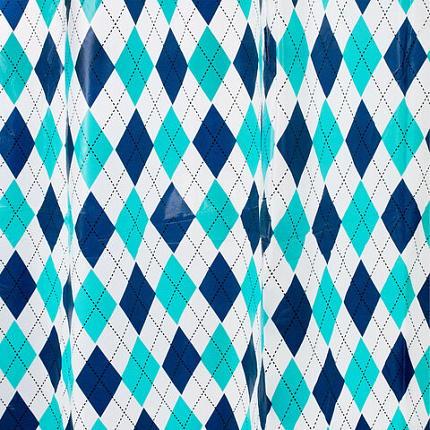 Шторка для ванной PEVA, 180х180 см, кольца в комплекте, дизайн ассорти, УЗОРЫ, WBZ (ВБЗ), 700068