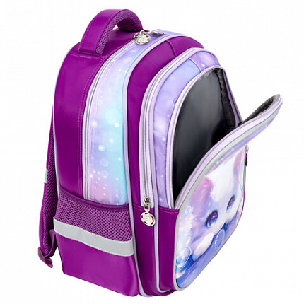Рюкзак SNOOBAG (СНУБЭГ) FLOSSY, 2 отделения, 3 кармана, "Мечтатель", объемный дизайн, 40х28х18 см, 274441