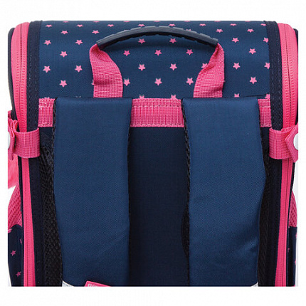 Ранец GRIZZLY эргономичная спинка, с брелоком, для девочек, "HAPPY ALWAYS", 35х26х16 см, RAl-294-1/1