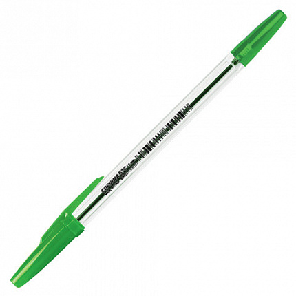 Ручка шариковая CORVINA (Италия) "51 Classic", ЗЕЛЕНАЯ, корпус прозрачный, узел 1 мм, линия письма 0,7 мм, 40163/04