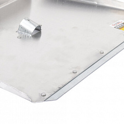 Лопата снеговая трехбортная 46х35 см, ЛА-3б алюминий 1,5 мм, планка металлическая на клепках, БЕЗ ЧЕРЕНКА, ГРАНДМАСТЕР, 700344