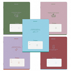 Тетрадь 18л. BRAUBERG линия, обложка картон, PHRASES, 107785