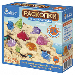 Набор для раскопок MAXI (гипс, стек, 19-26 фигурок из пластика), АССОРТИ, 10 КОР