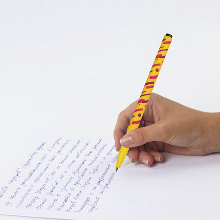 Ручка шариковая BRAUBERG SOFT TOUCH GRIP "LINES", СИНЯЯ, мягкое покрытие, узел 0,7 мм, 143724