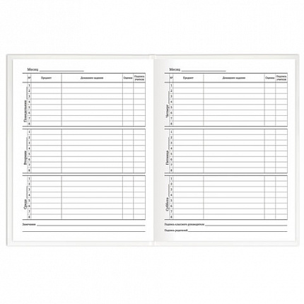 Дневник 1-11 класс 40 л., твердый, BRAUBERG, матовая ламинация, БЕЛЫЙ, 105540