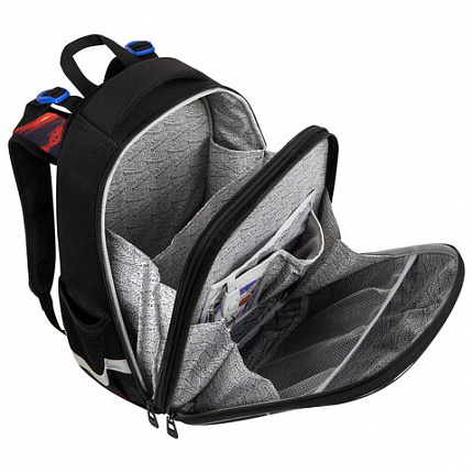 Ранец BRAUBERG PREMIUM, 2 отделения, с брелком, "Risky ride", 3D-панель, 38х29х16 см, 274394