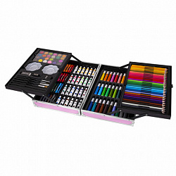 Набор ЮНОГО ХУДОЖНИКА "ЕДИНОРОГ" для рисования и творчества в кейсе ЮНЛАНДИЯ, 165 предметов, 665670