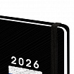 Ежедневник датированный 2026 с резинкой 145х203 мм, А5, BRAUBERG, твердый, "Россия", 117332