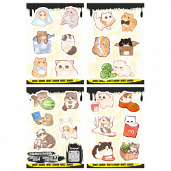 Наклейки виниловые, 20-22 шт., 4 листа, А6, "КАВАЙНЫЕ ДИЗАЙНЫ", АССОРТИ, NALEPKING