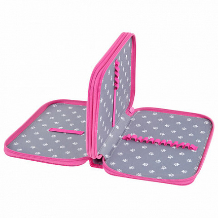 Пенал BRAUBERG, 2 отделения, полиэстер, 21х14 см, "Hi there", 273536