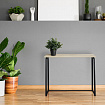 Стол на металлокаркасе BRABIX "LOFT CD-001", 800х440х740 мм, складной, цвет дуб натуральный, 641211