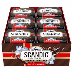 Драже освежающие SCANDIC без сахара со вкусом "Кола", 14 г, 4603766425511