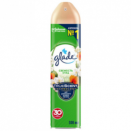 Освежитель воздуха аэрозольный 300 мл, GLADE "Свежесть утра"