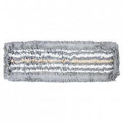 Насадка МОП плоская для швабры/держателя 40 см, ТИП У/К, хлопок/микрофибра, СЕРАЯ, LAIMA EXPERT, 606629