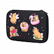 Пенал BRAUBERG KIDS большой удобный с откидной планкой, EVA, 22х15х4 см, "Chilling capybaras", 274607