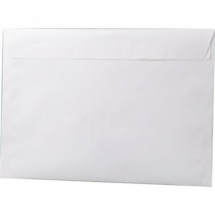 Конверты С4 (229х324 мм), отрывная лента, 100 г/м2, КОМПЛЕКТ 500 шт., внутренняя запечатка, С4НКРс(серая)