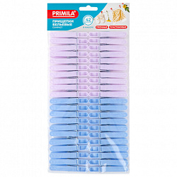 Прищепки бельевые 6,8 см, КОМПЛЕКТ 42 штуки, пластик, ассорти, PRIMILA (ПРИМИЛА) COMPACT, 700521