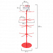 Стойка-вертушка настольная MONTE VITA (МОНТЕ ВИТА), 108х44см, 4 ряда, 22 крючка, 507506