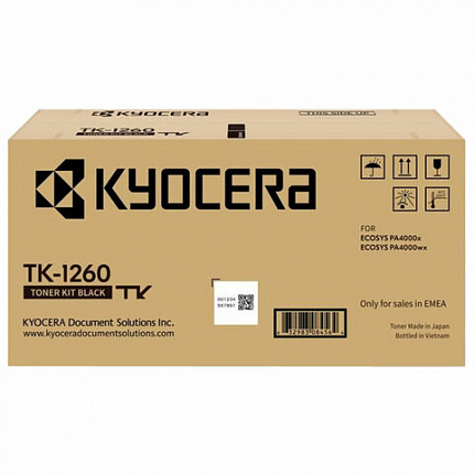 Тонер-картридж KYOCERA (TK-1260) для ECOSYS PA4000x/PA4000wx, ресурс 10000 стр., оригинальный, 1T0C150NL0