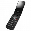 Телефон мобильный TEXET TM-422, 2 SIM, 2,4", раскладной, microSD, FM, MP3, Bluetooth, камера, фонарик, черный, 127115