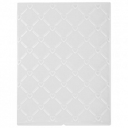 Клише для тиснения 3D "Решетка с сердцем" для Машинки ОС-5, 108х146 мм, ОСТРОВ СОКРОВИЩ, 663807, 862-056