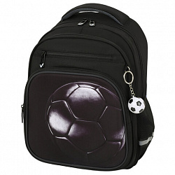 Рюкзак BRAUBERG PROFI, 2 отделения, с брелком, "Leather ball", 3D-панель, 36х27х19 см, 274416