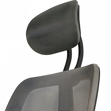 Кресло BRABIX "Saturn ER-400", с подголовником, комбинированное, черное/серое, 530871
